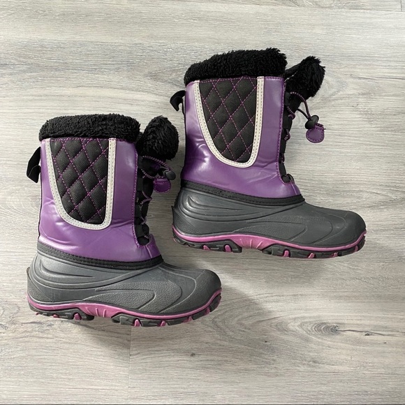 McKinley Winter Apollo Purple & Black Girls Boots - Picture 2 of 11